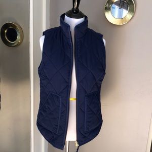 J. Crew Factory Navy Puffer vest size XS
